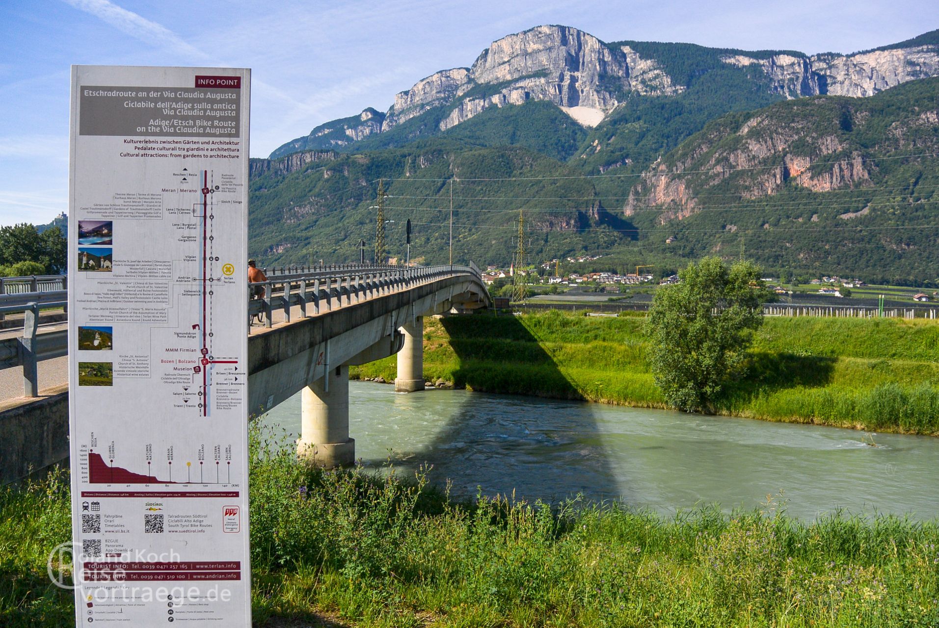 mit Kindern per Rad über die Alpen, Via Claudia Augusta, Etschradweg